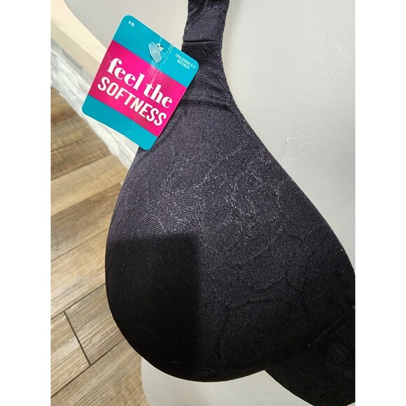 Vanity Fair Body Shine Full Coverage Wirefree T-Shirt Bra Soft 72298 Black 42B - Picture 3 of 8